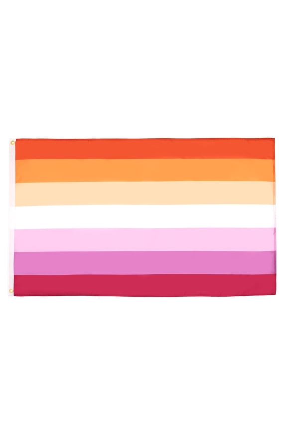 Lesbian Pride Sunset Flag 2x3 ft 100D Polyester 2 Grommets 90x60 cm