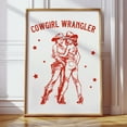thumbnail image 1 of Lesbian Vintage Cowgirl Print,Sapphic Poster,Pansexual Bisexual Dorm Decor,Subtle Pride Wall Art Lesbian Couple Anniversary Girlfriend Gift Wall Art, Modern Wall Decor, 24x36 UNFRAMED, 1 of 2