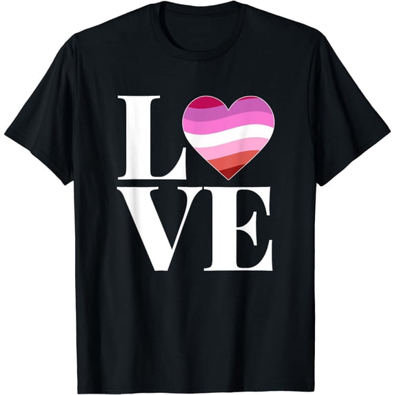 Lesbians 'LOVE' Women Shirts for Lipstick Lesbian Pride Flag T-Shirt