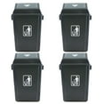 thumbnail image 1 of Lesbin 4-Pack 13 Gallon Kitchen Trash Can with Lid, Plastic Garbage Bin for Kitchen, Gray, 1 of 7