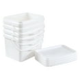 thumbnail image 1 of Lesbin 4 Pcs 5 Gallon Plastic Rectangular Bucket Pail with Snap Lid, Square Food Bucket Pail Container with Handle, White, 1 of 7