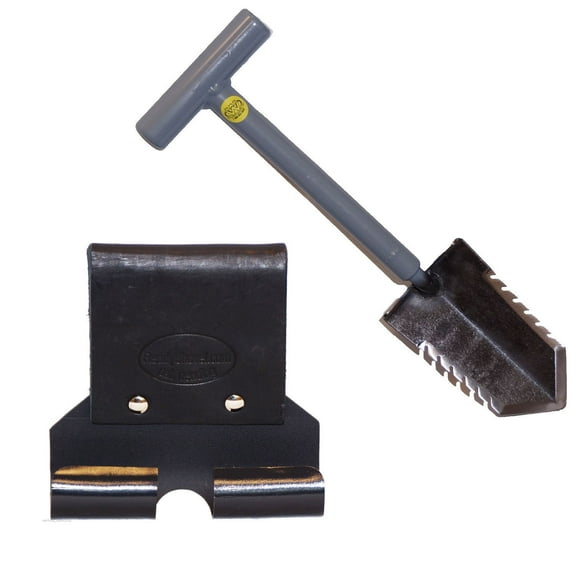 Lesche Mini Sampson 18 inchT-Handle Shovel with Double Serrated Edge and Holster