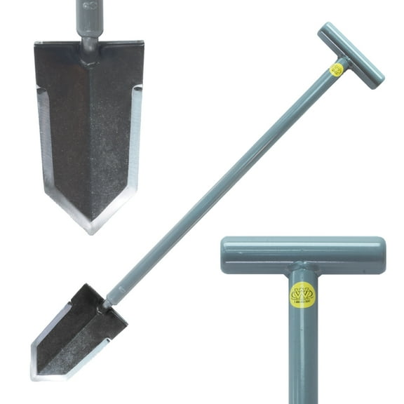 Lesche Sampson Pro-Series T-Handle Shovel 31 inch with Sharpened Edge for Cutting