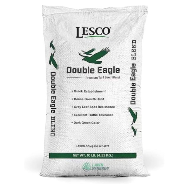 Lesco Double Eagle Rye Grass Seed 10 lbs. Can be used for Overseeding Bermuda Grass. 100 Turf