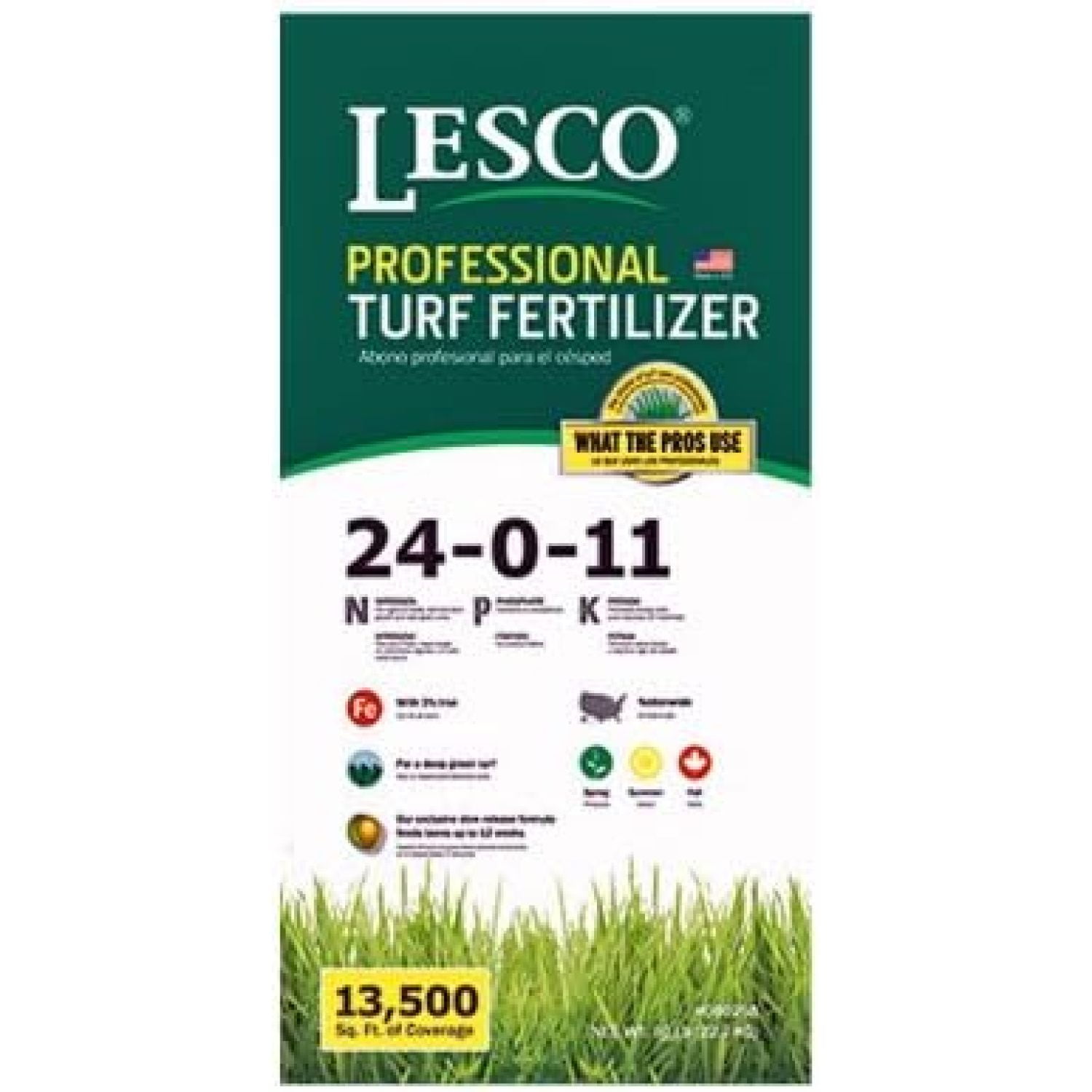 Lesco Professional, 50 LB, 13,500 SQFT Coverage, 24011, Turf