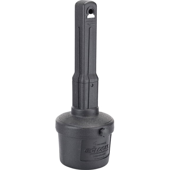 Lesen Free Standing Outdoor Cigarette Receptacle Ashtray, Black | 1-1/2 Gallon Capacity, Round Base, 11" Diameter x 30" H, Butt Disposal Container, Plastic