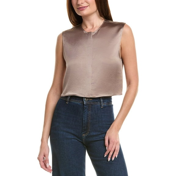 Leset womens  Barb Crewneck Vest, m, Brown