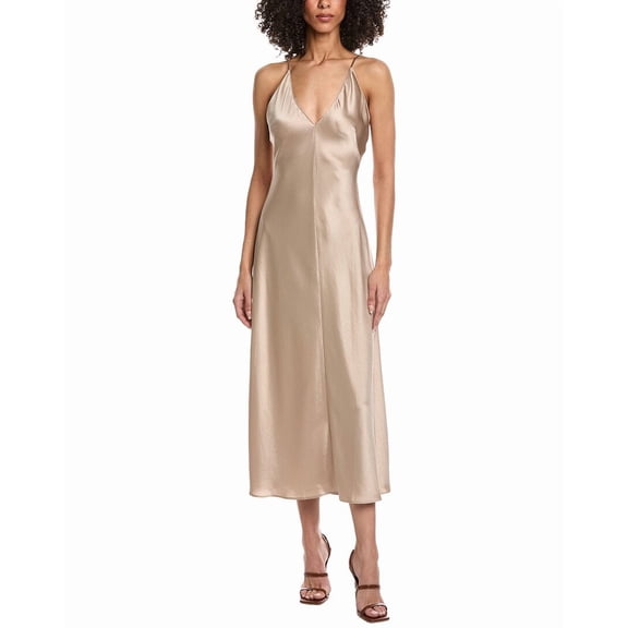 Leset womens  Barb Slip Dress, l, Brown