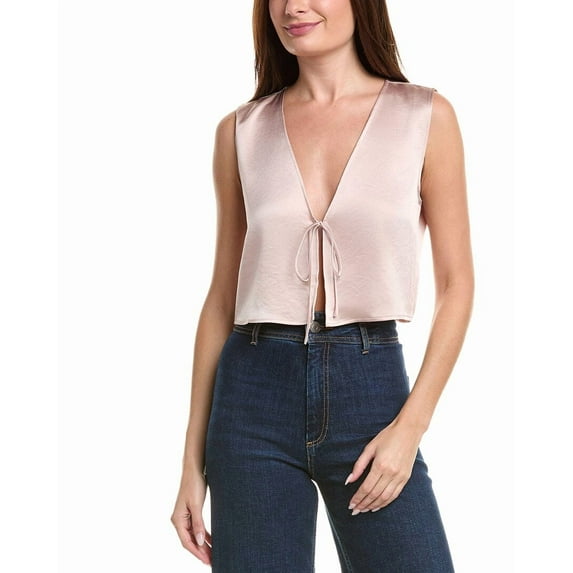 Leset womens Barb Tie Top, s, Pink