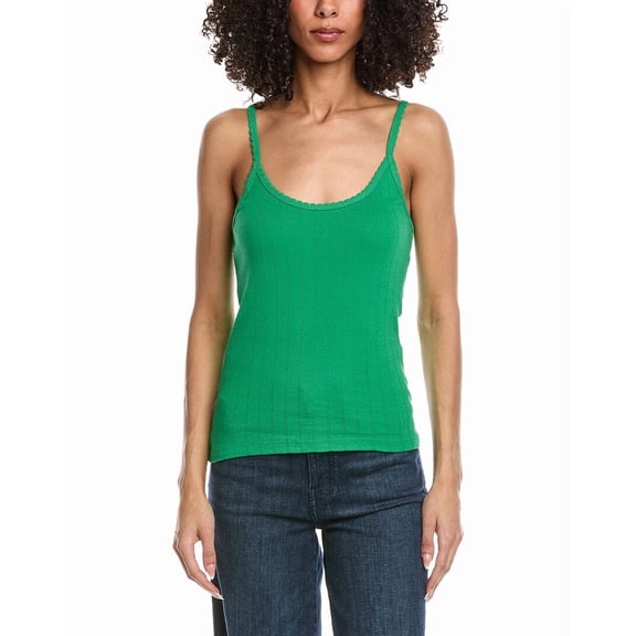 Leset womens Pointelle Classic Tank Top, xs, Green