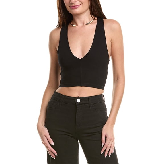 Leset womens Rio Crop Tank, l, Black