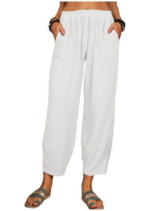 LEXISLOVE Capris for Women Casual Summer Wide Leg Crop Pants Loose Comfy  Drawstr