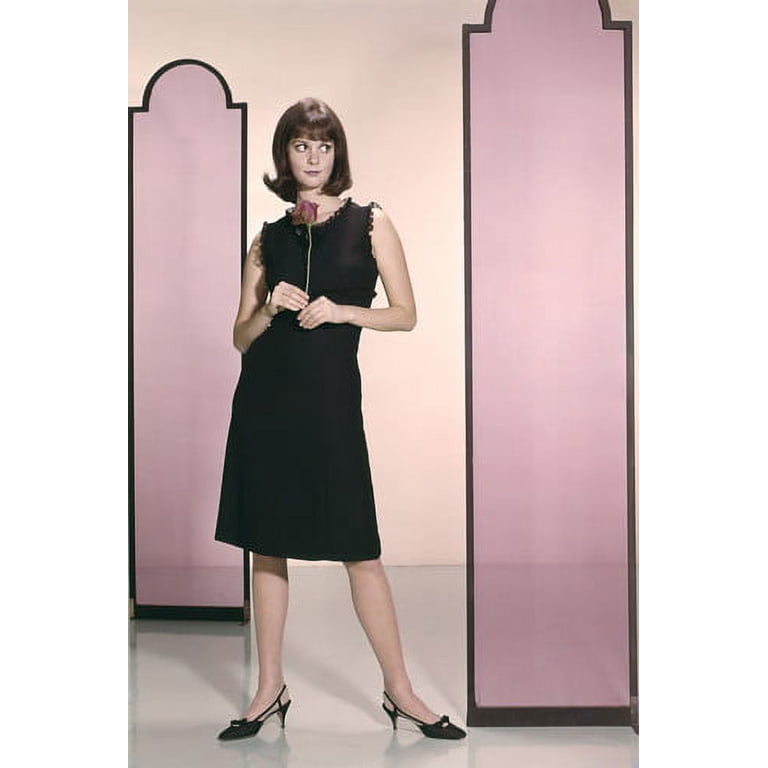 Lesley Ann Warren sleek black dress shoes holding rose pink screens 24x36  Poster - Walmart.com