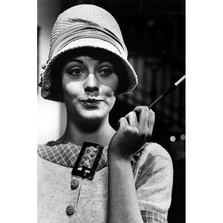 Lesley Anne Down in Upstairs Downstairs in 1920 s style hat and cigarette holder 24x36 Poster Walmart