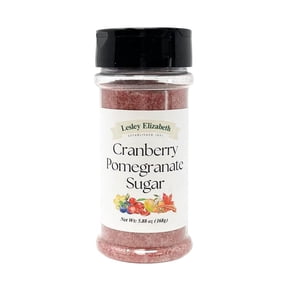 Lesley Elizabeth Cranberry Pomegranate Sugar Tart & Sweet Flavored Sugar Blend 8.4 oz (250 ml) PET Shaker Bottle for Baking, Drinks & Desserts
