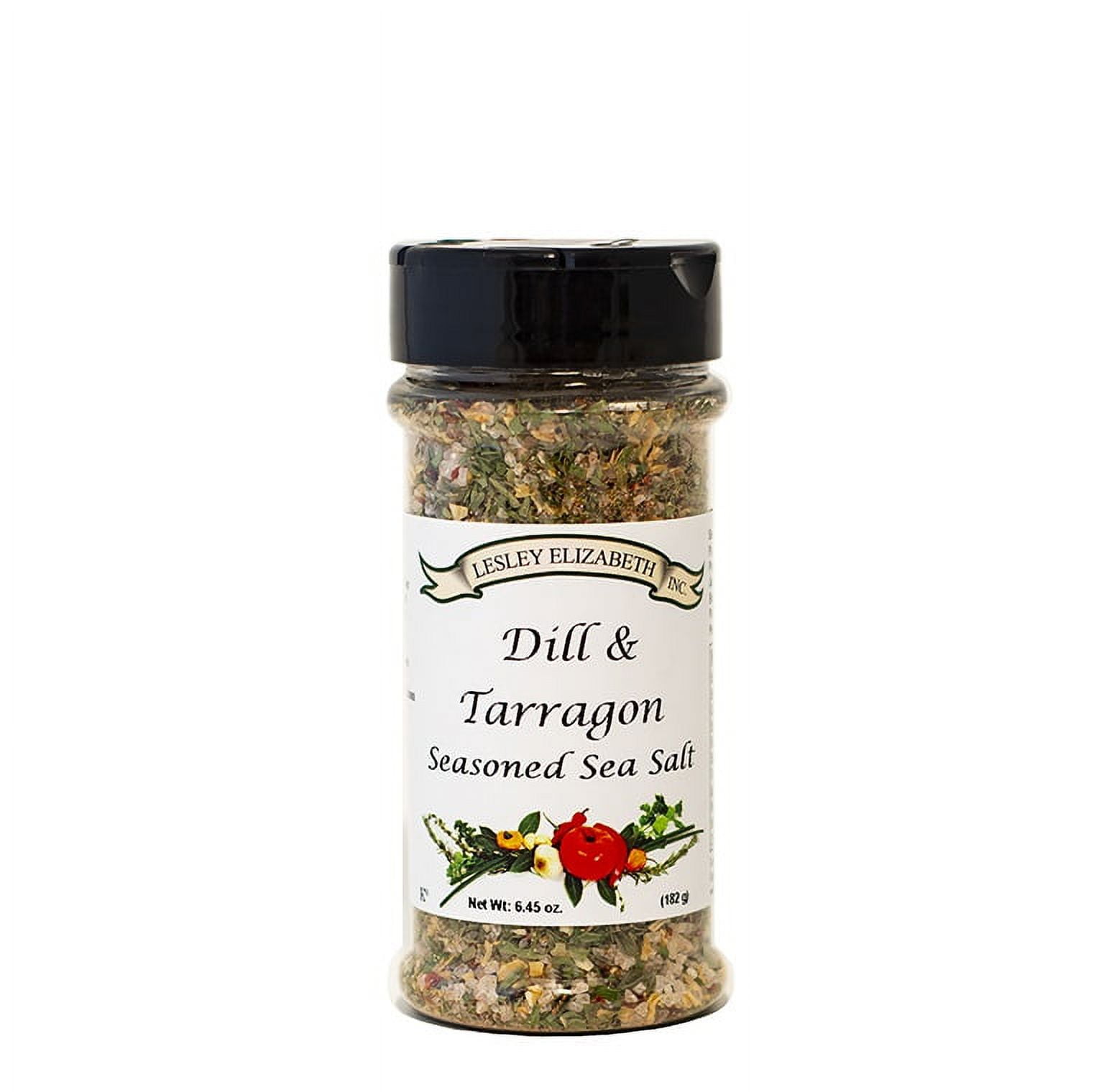 Lesley Elizabeth, Dill & Tarragon, Seasoned Sea Salt, Sea Salt, Dry Spice Blend, Seasoning, 6.45