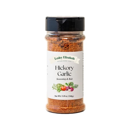 Lesley Elizabeth Hickory & Garlic Rub – All-Purpose Smoky BBQ Seasoning | Gourmet Grill & Cooking Spice Blend for Chicken, Beef, Pork, Seafood & Vegetables