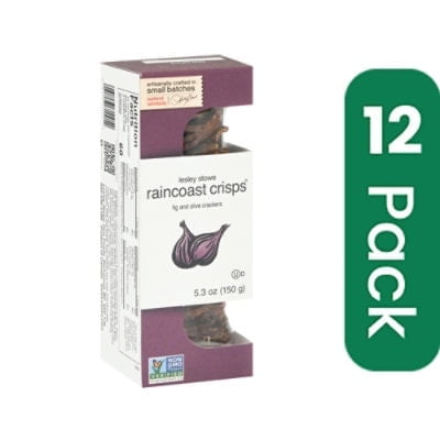 Lesley Stowe Fig & Olive Crisps 5.3 oz (Pack Of 12)