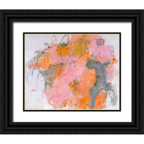 Leslie, Carole 24x20 Black Ornate Wood Framed with Double Matting Museum Art Print Titled - Weaving The Energy Threads