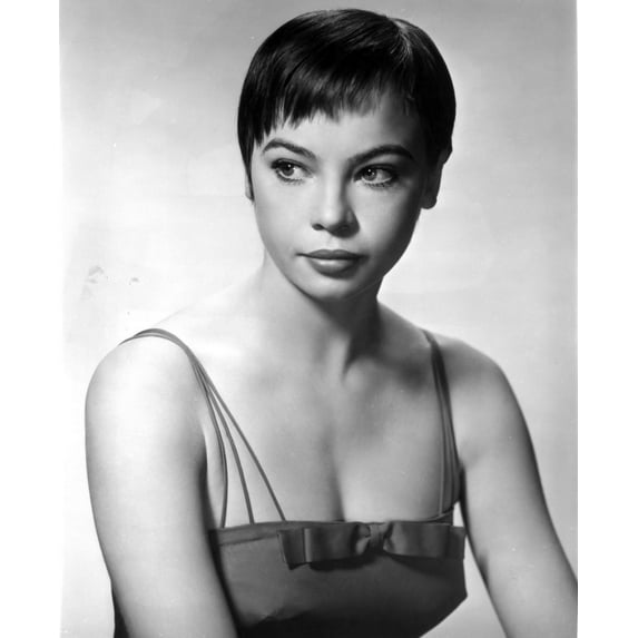 Leslie Caron Portrait with White Background in Class Photo Print (8 x 10)