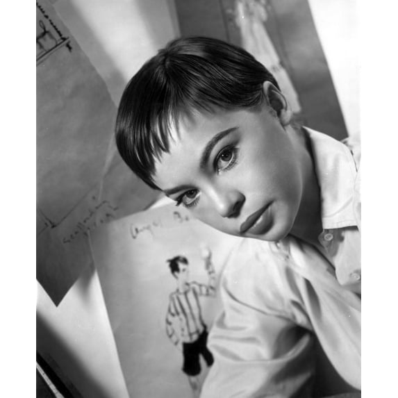 Leslie Caron posed in Classic Close Up Portrait Photo Print (8 x 10)