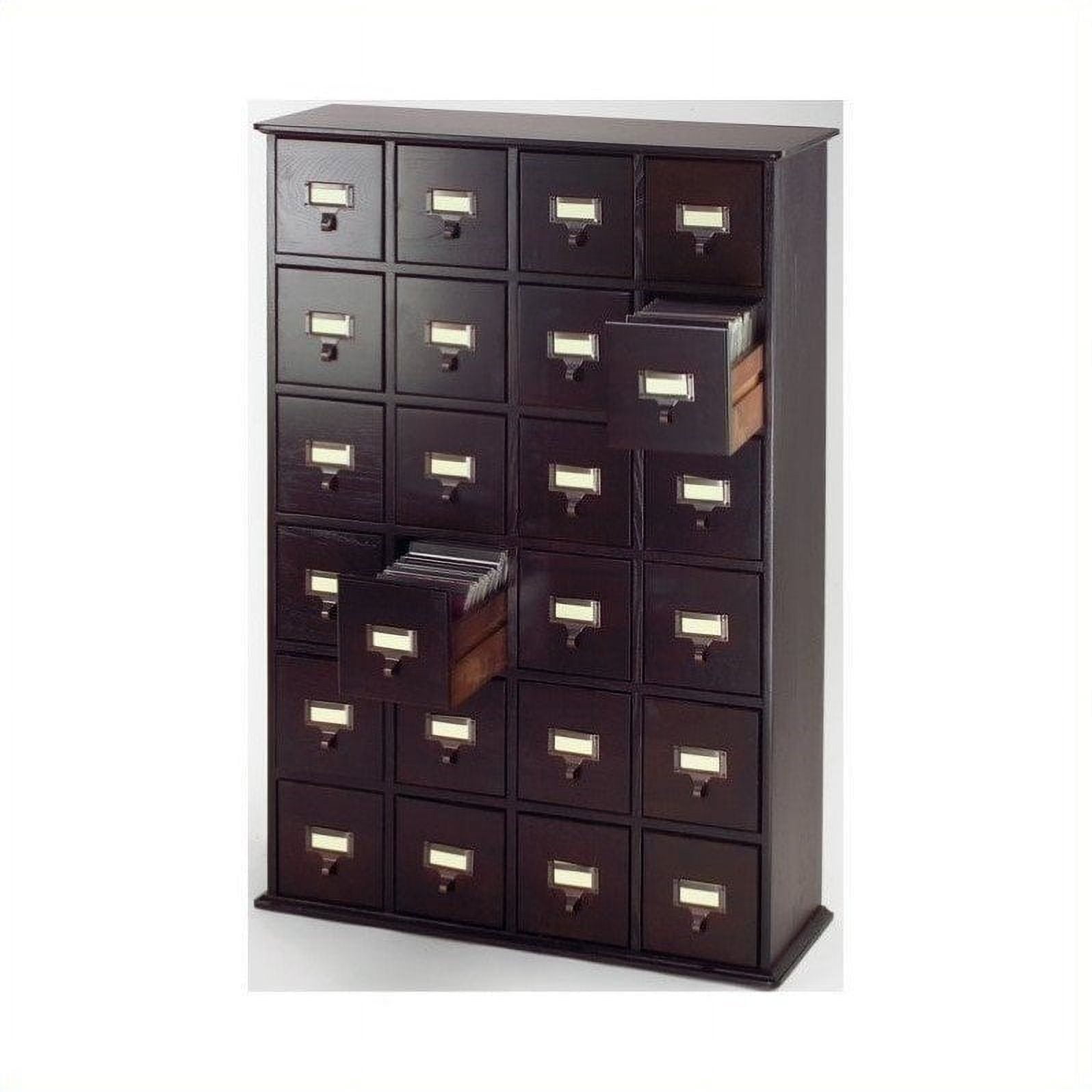 Leslie Dame 40 24 Drawer Cd Media Storage In Walnut