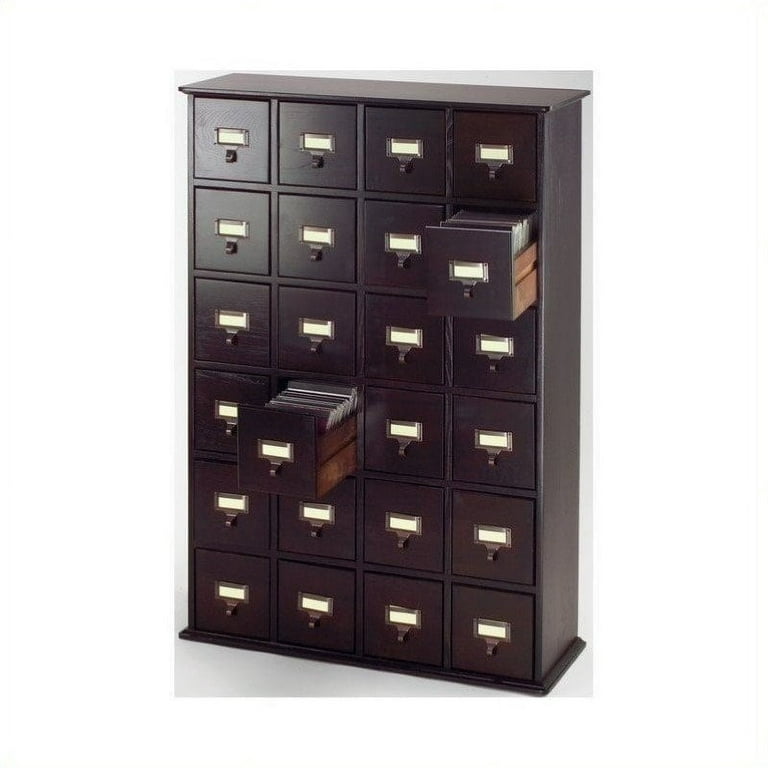 Library CD Storage Cabinet - 12 Drawers