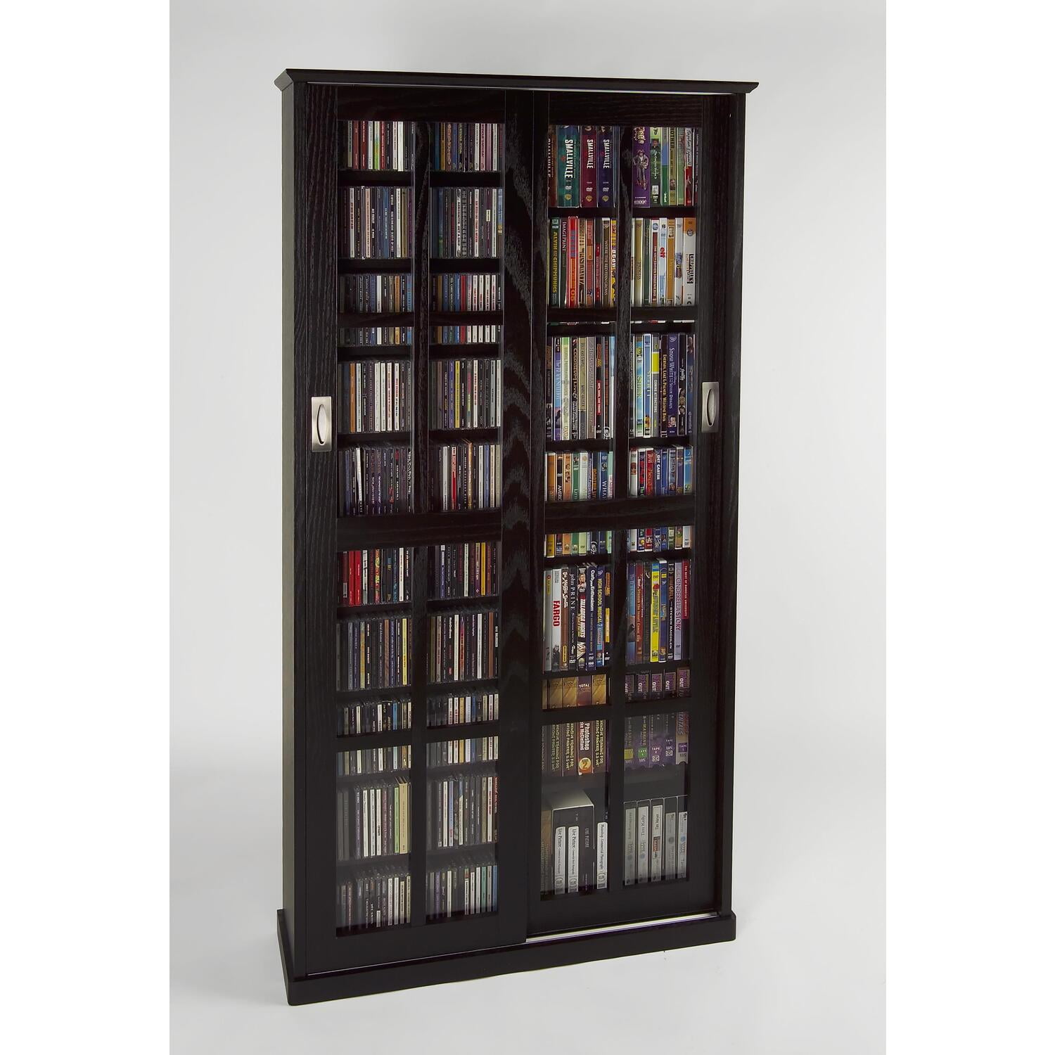 Leslie Dame Mission Multimedia DVD/CD Storage Cabinet with Sliding