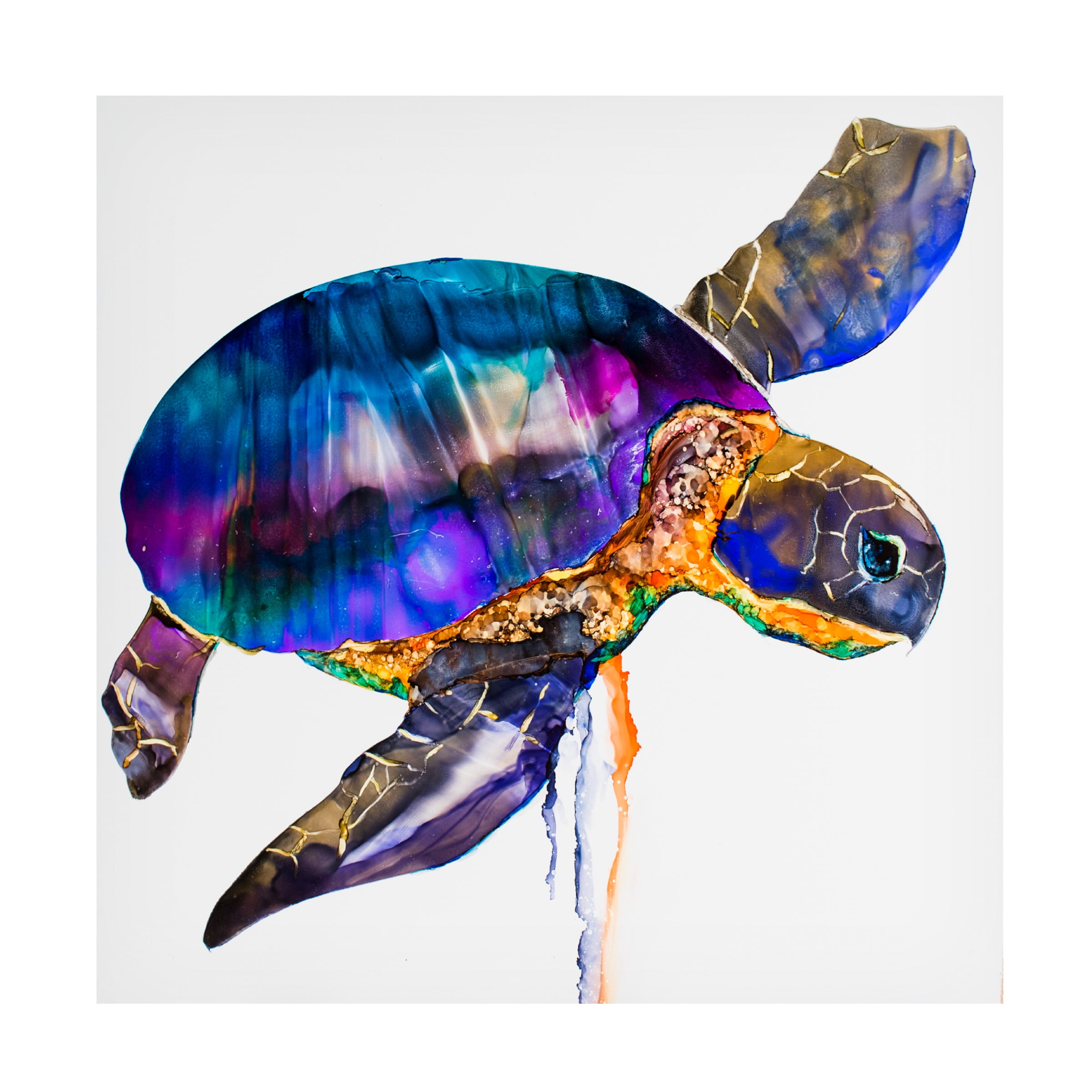 ★Original ART ‘Turtle’ sea-turtle-painting-with-moon-