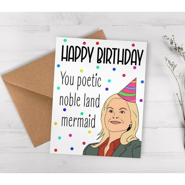 Leslie Knope Birthday Card For Her Him Funny Father's Day Gift Popular ...