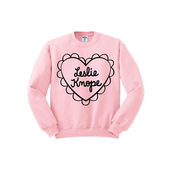 Leslie Knope Sweatshirt Large Pink