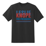 Leslie Knope for President Funny Tee Mens Graphic T Shirts Black,S