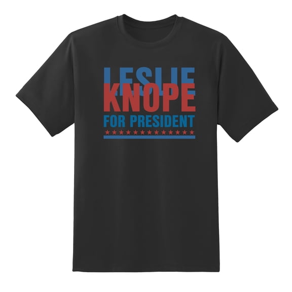 Leslie Knope for President Funny Tee Mens Graphic T Shirts Black,XXL