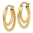 thumbnail image 1 of Hinged Hoop Earrings 14K Yellow Gold Lightweight Hollow Jewelry Gift for Women, 1 of 7