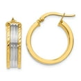 thumbnail image 1 of Leslie's 14K w/White Rhodium Hoop Earrings, 1 of 4