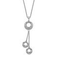 thumbnail image 1 of Leslie's 925 Sterling Silver Polished Diamond Cut Circle Dangle Necklace; 18 inch; for Adults and Teens; for Women and Men, 1 of 3
