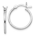 thumbnail image 1 of Leslie's 925 Sterling Silver Polished Hinged Hoop Earrings; for Adults and Teens; for Women and Men, 1 of 3