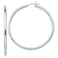 thumbnail image 1 of Leslie's 925 Sterling Silver Polished Hinged Hoop Earrings; for Adults and Teens; for Women and Men, 1 of 3