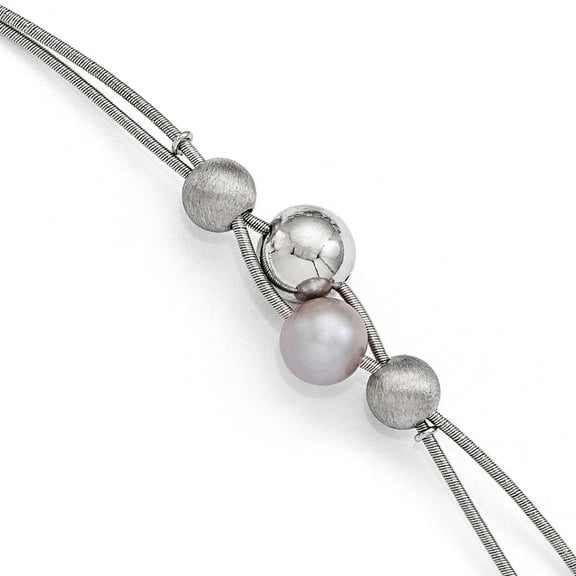 Leslie's 925 Sterling Silver Polished With 2in Extender Chain Bracelet; 7.5 inch; for Adults and Teens; for Women and Men