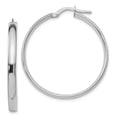thumbnail image 1 of Leslie's Real 10kt White Gold Polished Hoop Earrings; for Adults and Teens; for Women and Men, 1 of 2