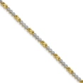 thumbnail image 1 of Leslie's Real 10kt With Rhodium Diamond Cut Infinity & Heart Bracelet; 7.25 inch; for Adults and Teens; for Women and Men, 1 of 3