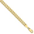 thumbnail image 1 of Leslie's Real 10kt Yellow Gold 5.75mm Flat Beveled Curb Chain Chain ; Lobster Clasp; for Adults and Teens; for Women and Men, 1 of 4