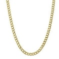 thumbnail image 1 of Leslie's Real 10kt Yellow Gold 7mm Semi-Solid Curb Chain; 20 inch; Lobster Clasp; for Adults and Teens; for Women and Men, 1 of 5