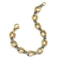 thumbnail image 1 of Leslie's Real 14kt Two-tone Polished Fancy Link Bracelet; 7.5 inch; Lobster (Fancy) Clasp; for Adults and Teens; for Women and Men, 1 of 1