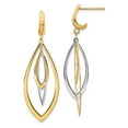thumbnail image 1 of Leslie's Real 14kt Two-tone Polished Post Dangle Earrings; for Adults and Teens; for Women and Men, 1 of 3