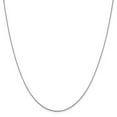 thumbnail image 1 of Leslie's Real 14kt White Gold .9mm Diamond Cut Twisted Box Chain; 16 inch; Lobster Clasp; for Adults and Teens; for Women and Men, 1 of 5
