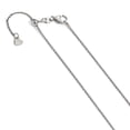 thumbnail image 1 of Leslie's Real 14kt White Gold Adjustable 1.25mm Diamond Cut Cable Chain; 22 inch; for Adults and Teens; for Women and Men, 1 of 2