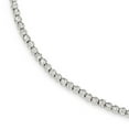 thumbnail image 1 of Leslie's Real 14kt White Gold Diamond Cut Beaded Chain Bracelet; 7.5 inch; Lobster (Fancy) Clasp; for Adults and Teens; for Women and Men, 1 of 1