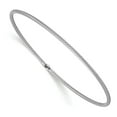 thumbnail image 1 of Leslie's Real 14kt White Gold Polished Textured Slip-on Bangle; for Adults and Teens; for Women and Men, 1 of 2