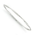 thumbnail image 1 of Leslie's Real 14kt White Gold Polished Twisted Slip-on Bangle; for Adults and Teens; for Women and Men, 1 of 2